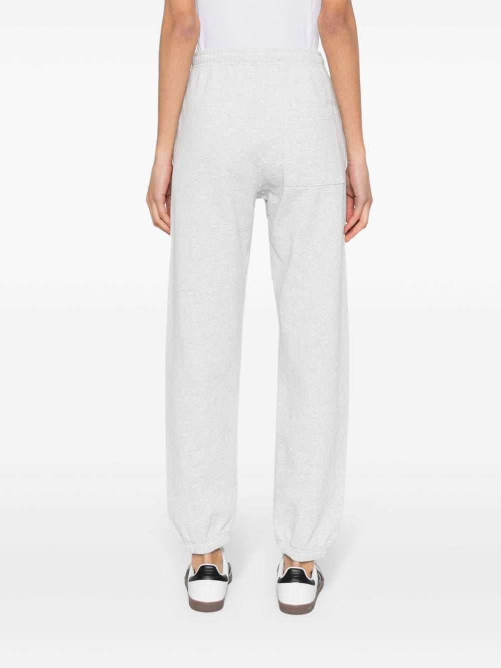 logo-printed mÃ©lange trousers - 4