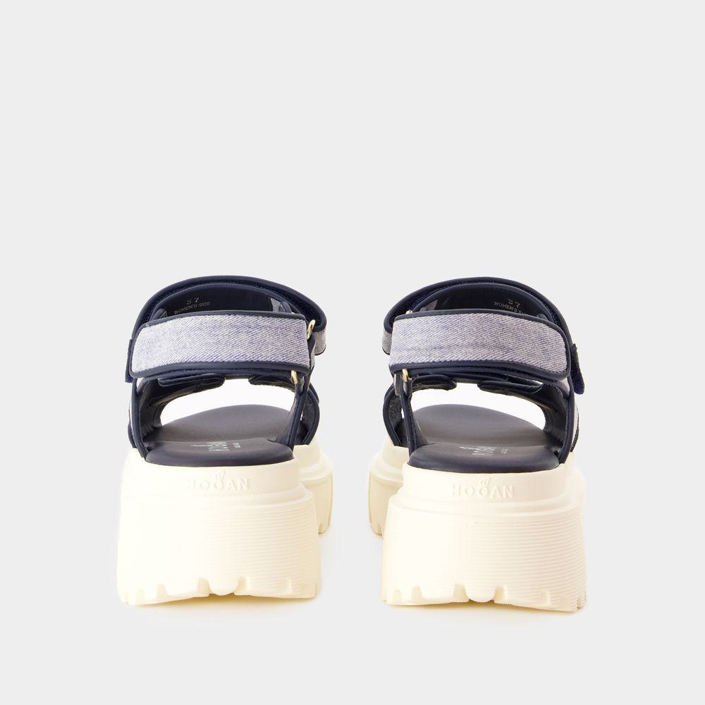サンダル・ミュール HOGAN Women Sandals HXW6440FH90T717D48 BLUE HOGAN Hogan HOGAN SANDALS | baltini | REVERSIBLE