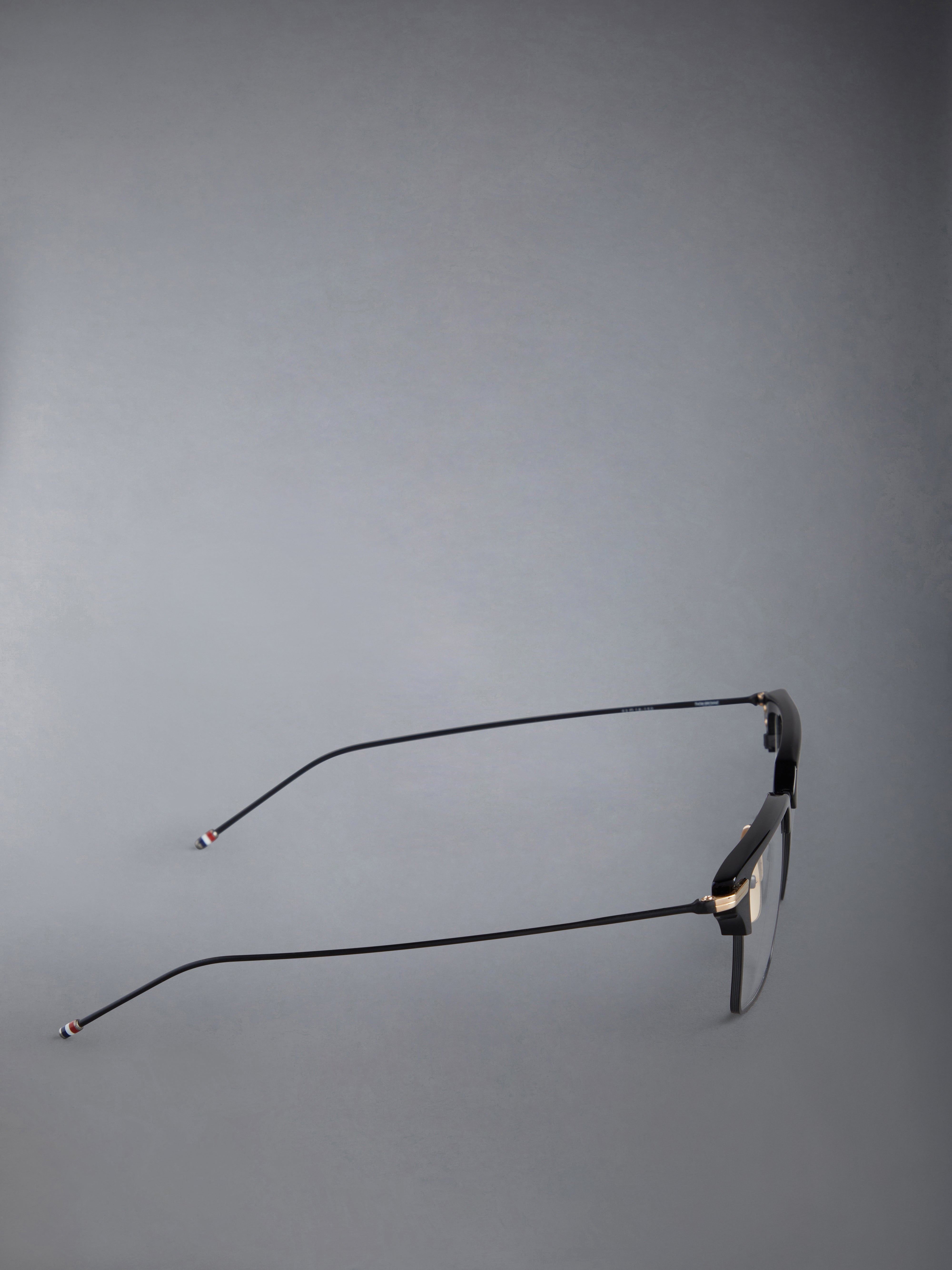 ACETATE AND TITANIUM RECTANGULAR EYEGLASSES - 4