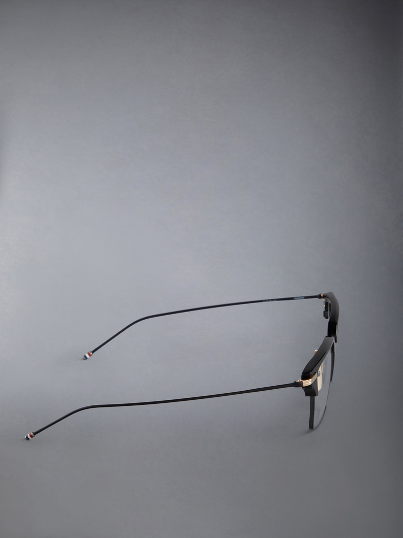 ACETATE AND TITANIUM RECTANGULAR EYEGLASSES 4