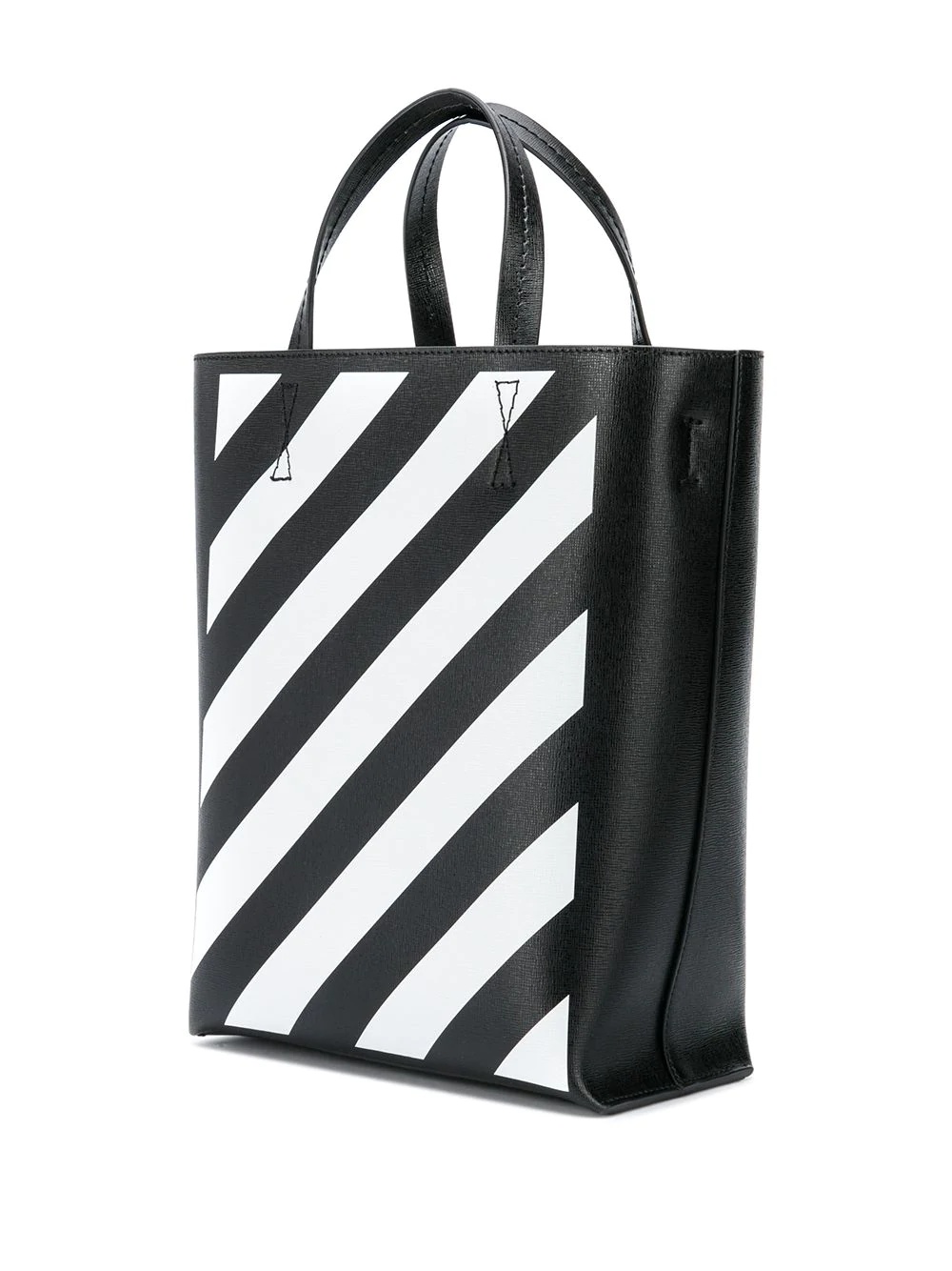 diagonal-stripe tote bag - 3