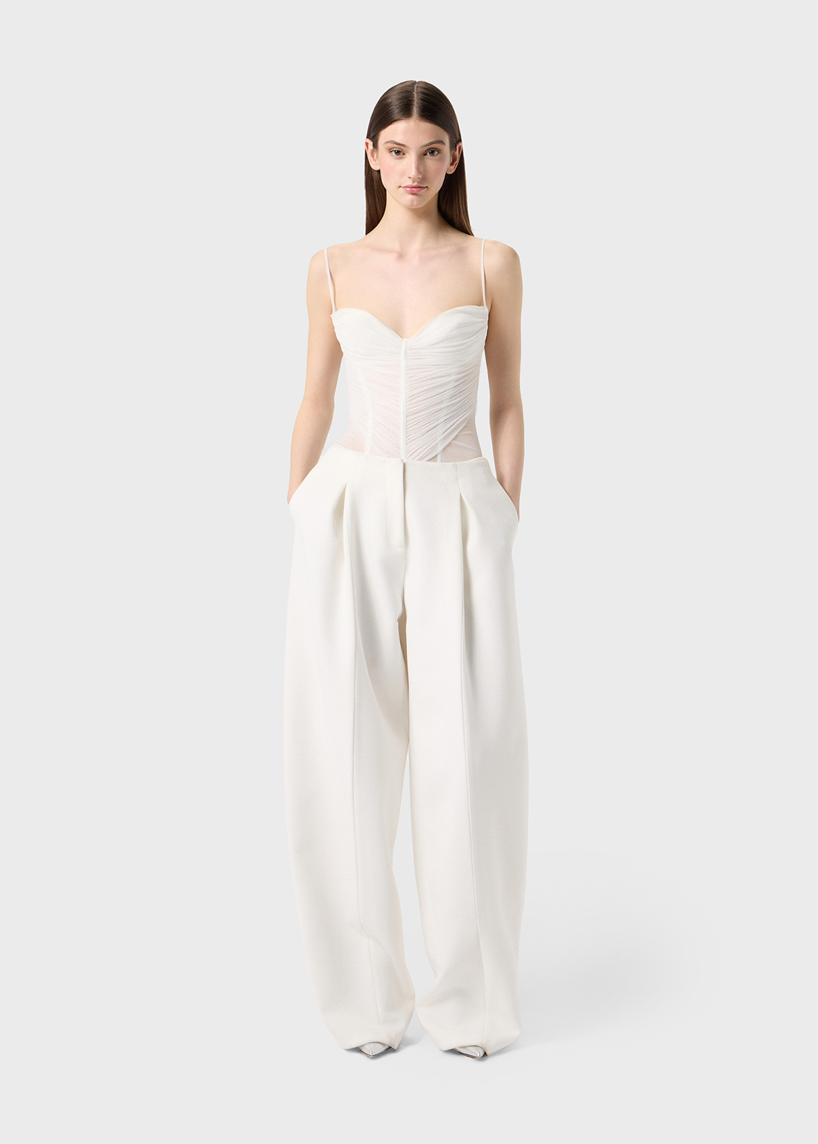 WIDE LEG PANTS IN DOUBLE CRÊPE - 2