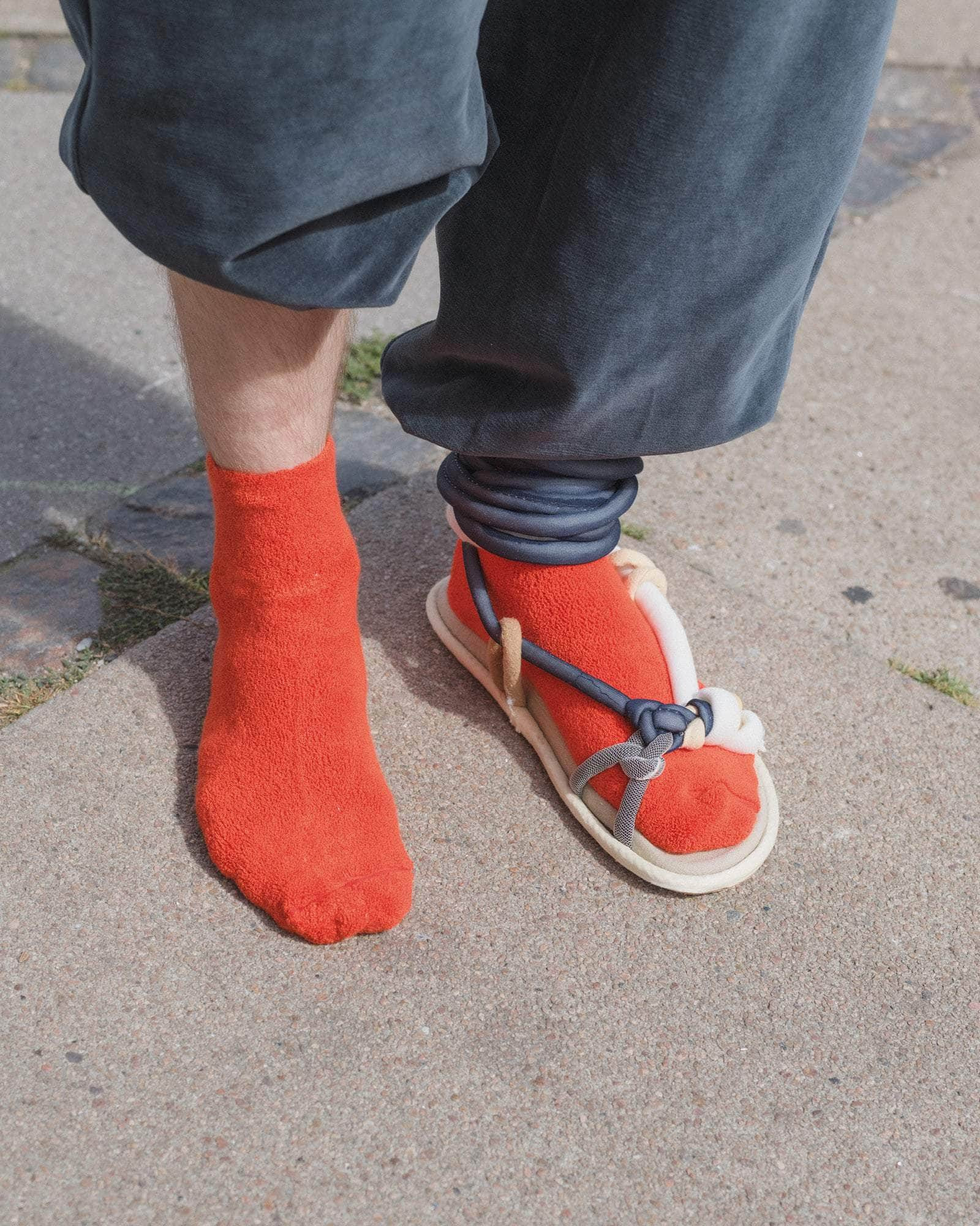 Buckle Overankle Socks - Textured Organic Cotton - 2