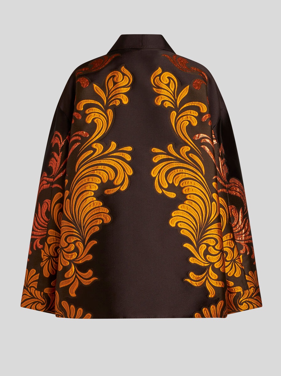 JACQUARD BROCADE SHIRT JACKET - 6