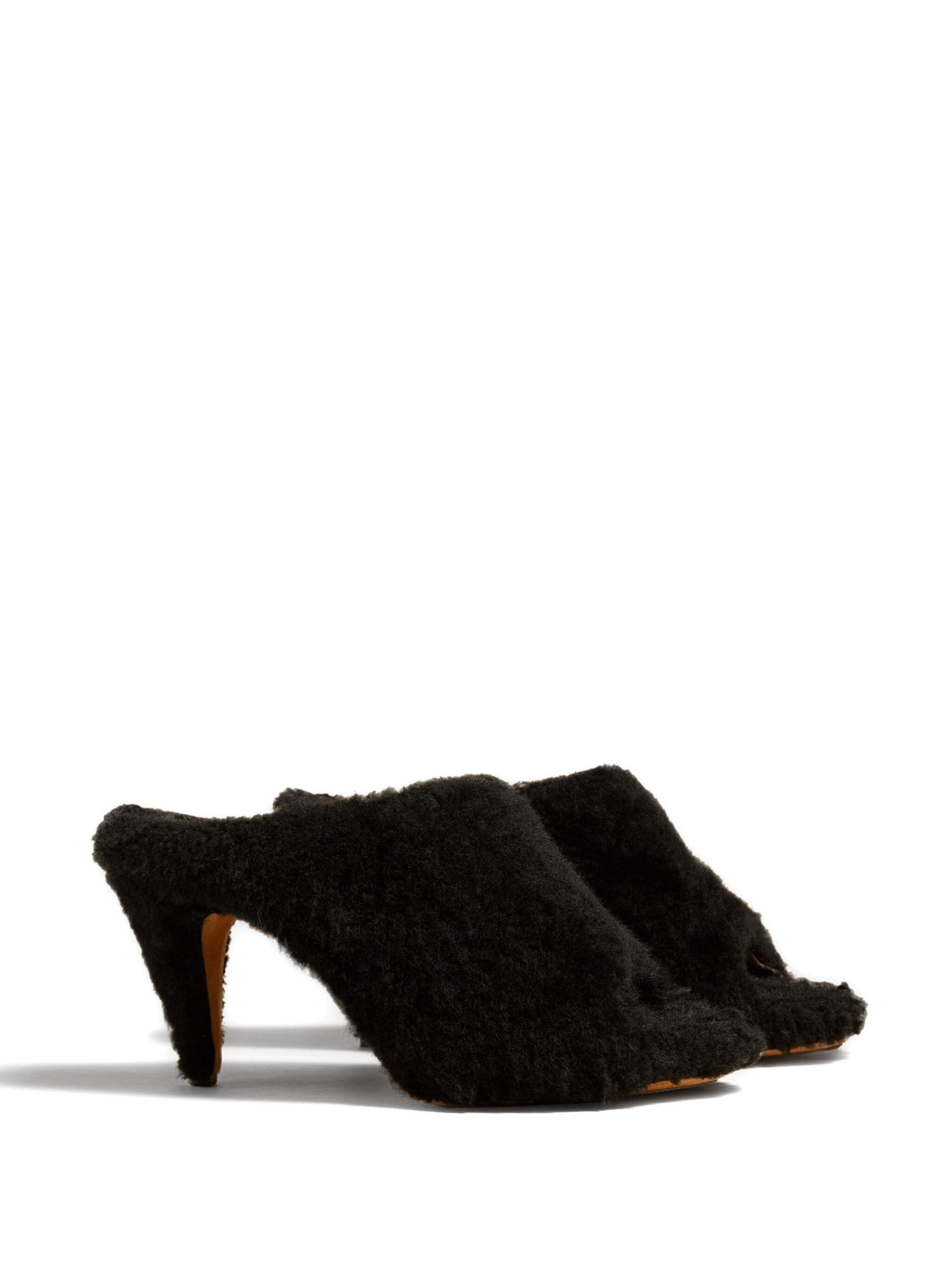 black The Marion 90 shearling mules - 2