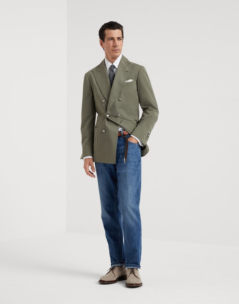 컴포트 코튼과 캐시미어 gabardine one-and-a-half breasted deconstructed blazer 와 패치 포켓 5