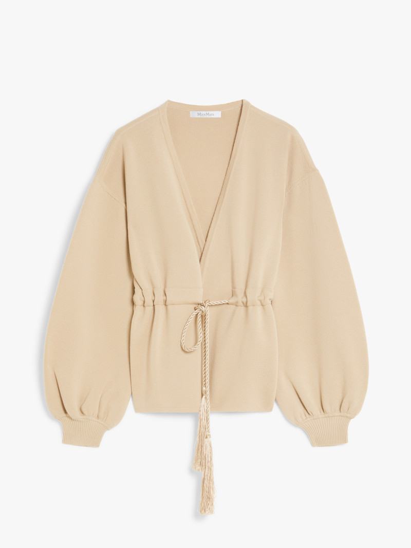 TIBERIO Wool cardigan with drawstring - 1