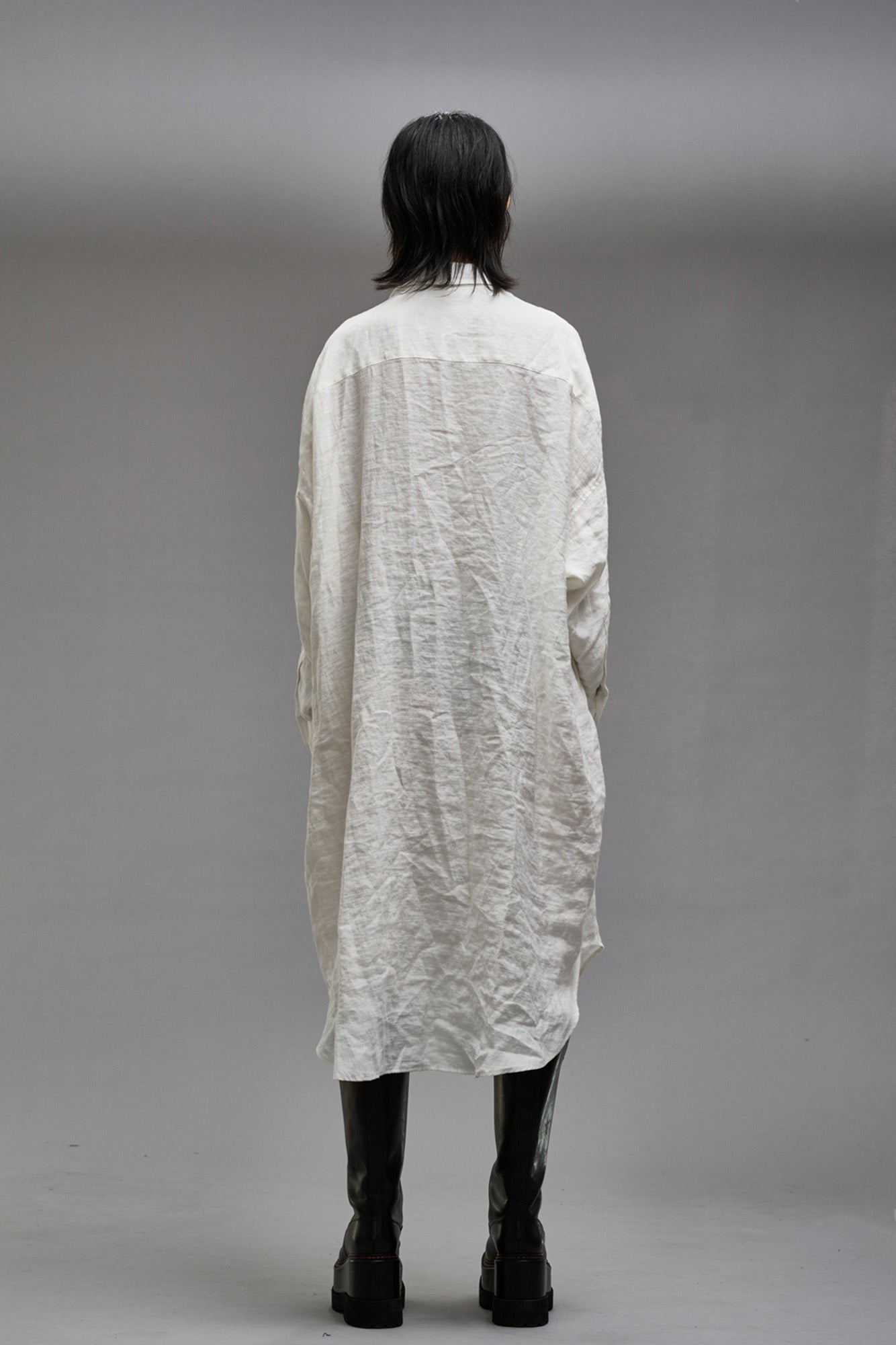 JUMBO SHIRTDRESS - WHITE - 5