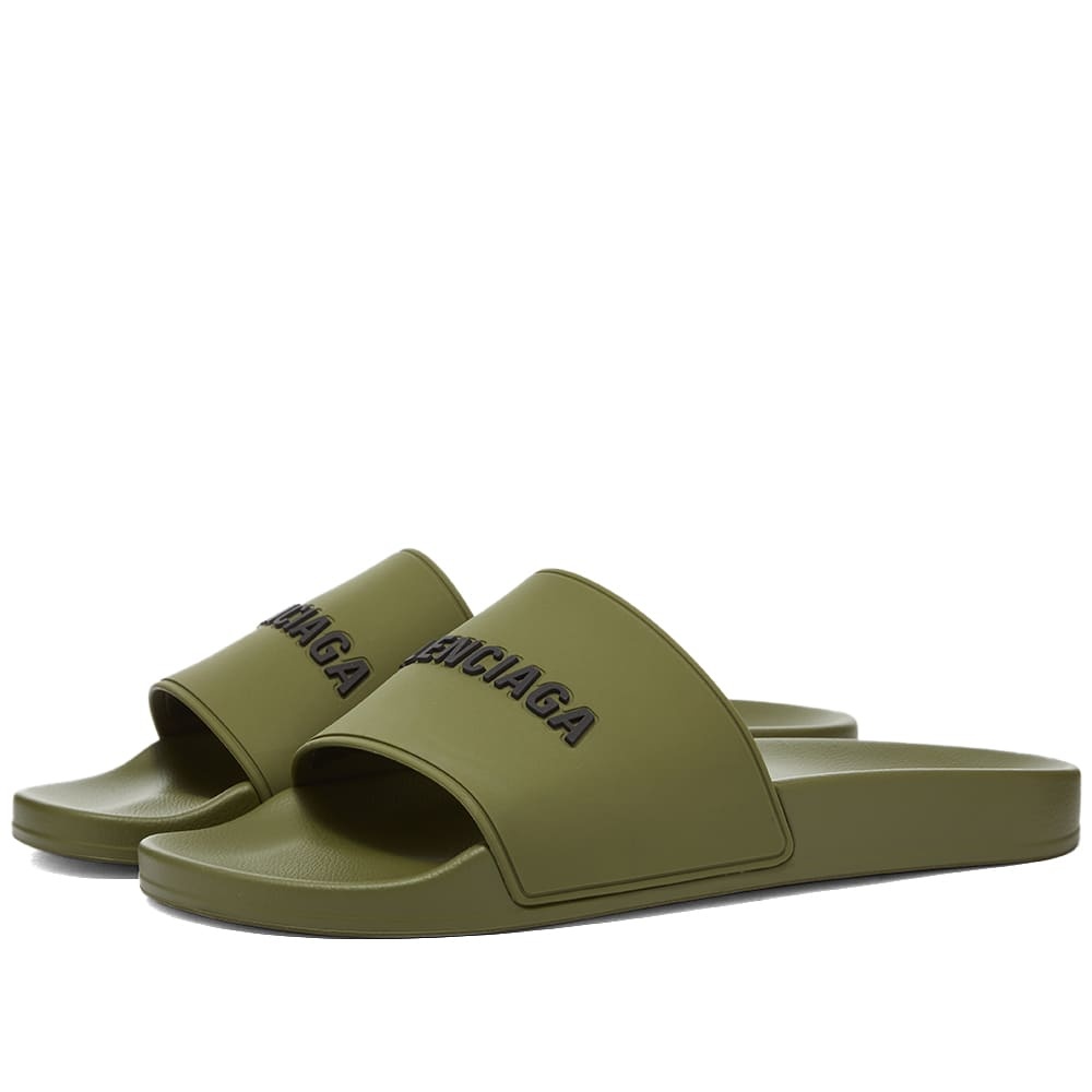 Balenciaga Logo Pool Slide - 1