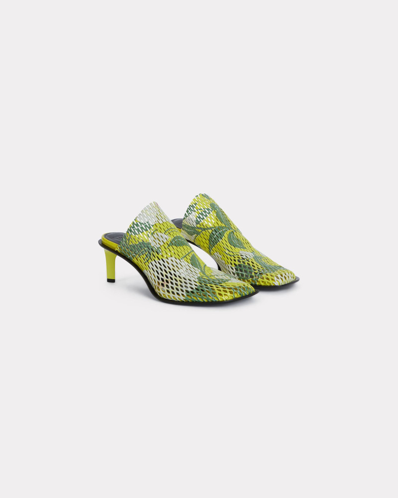 'KENZO-Shomi' heeled mules in perforated leather 2