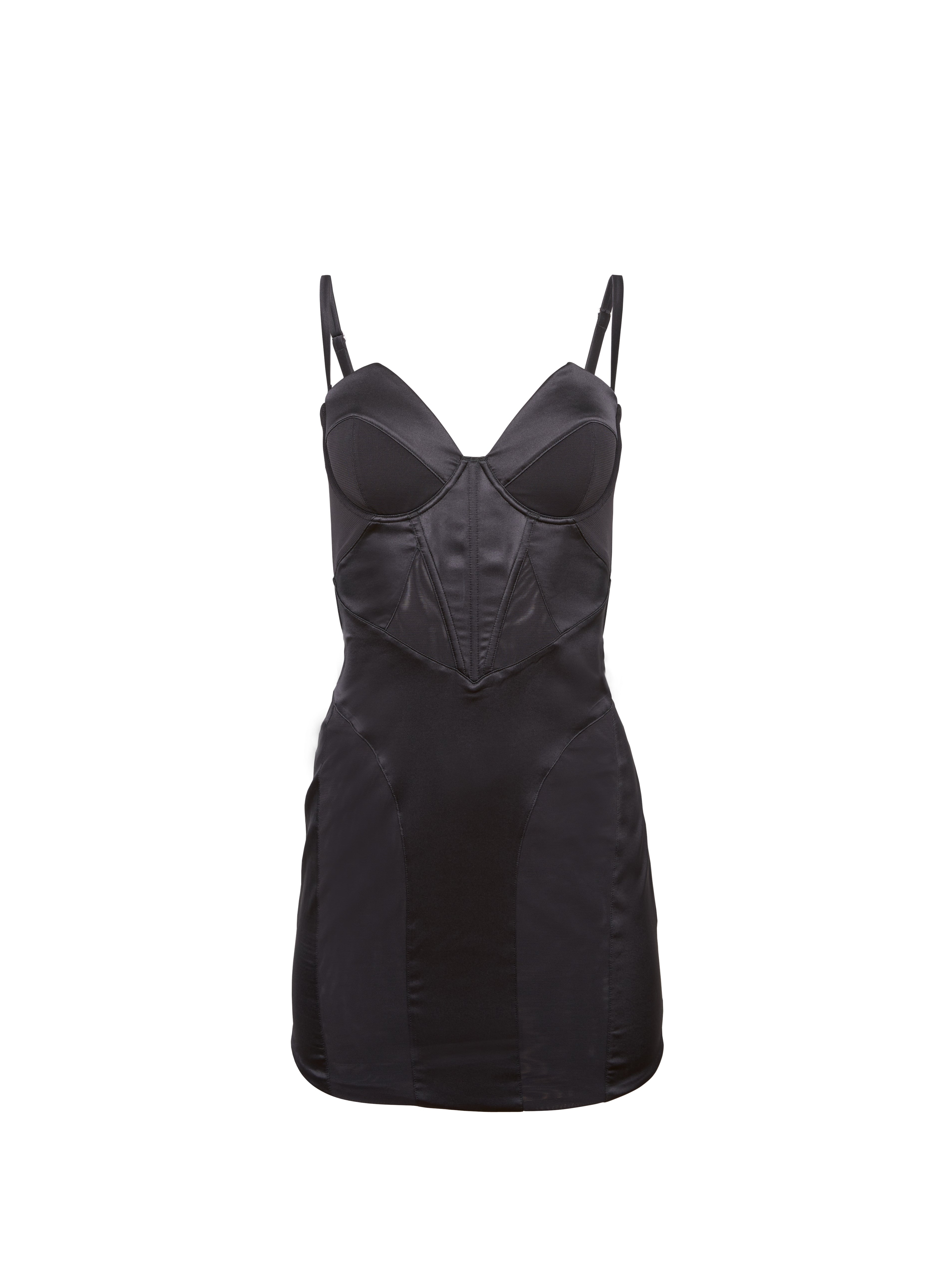 Silk & Mesh Bustier Dress - 7