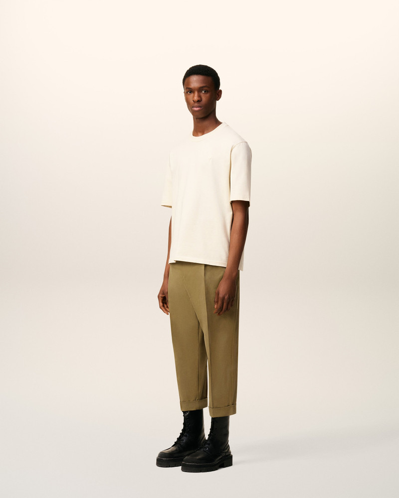 GREEN COTTON CARROT OVERSIZED TROUSERS 8