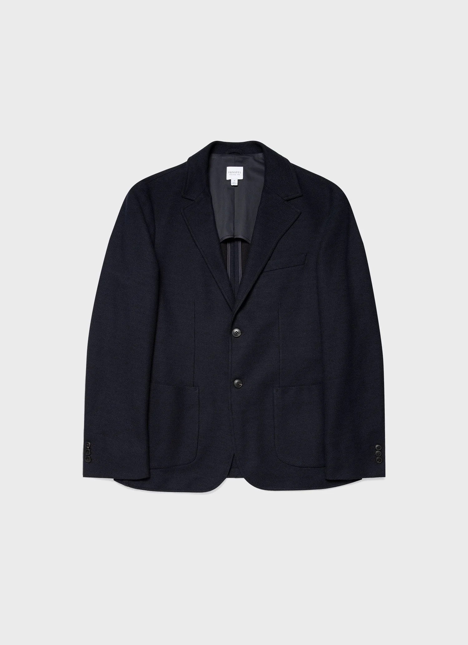 Unstructured Pique Blazer - 1