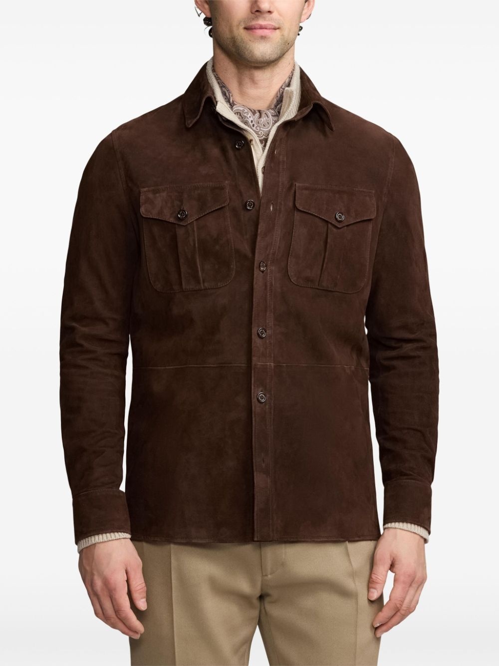Barron suede shirt jacket - 3