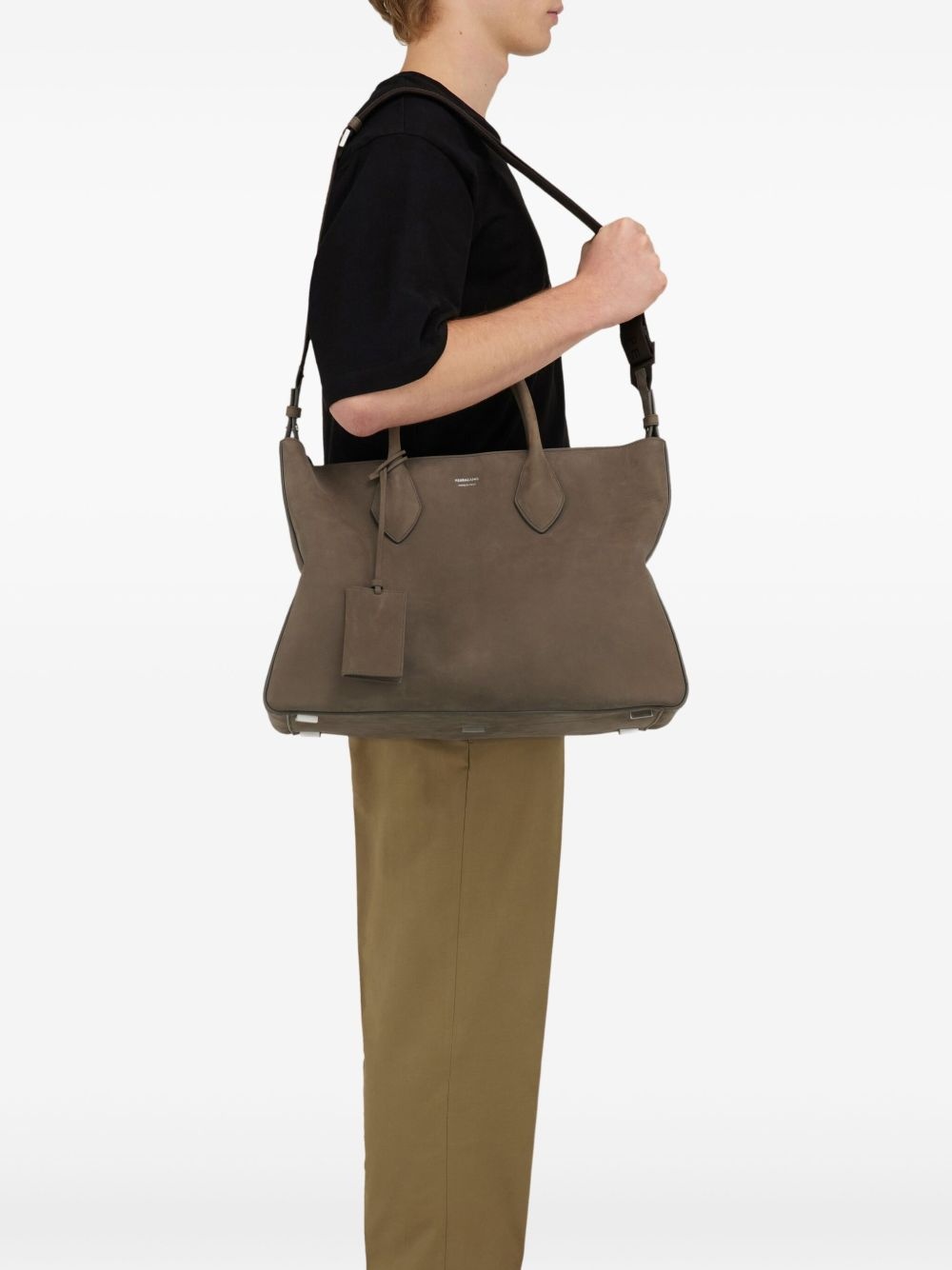 large leather tote bag - 3