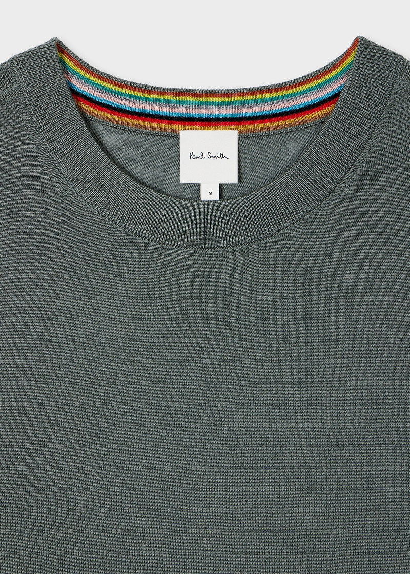 Paul Smith Slate Green Merino Wool Sweater outlook