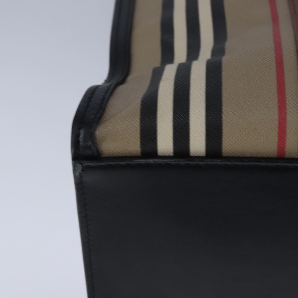 Burberry Nova Check Tote Bag Pvc Leather Beige - 12