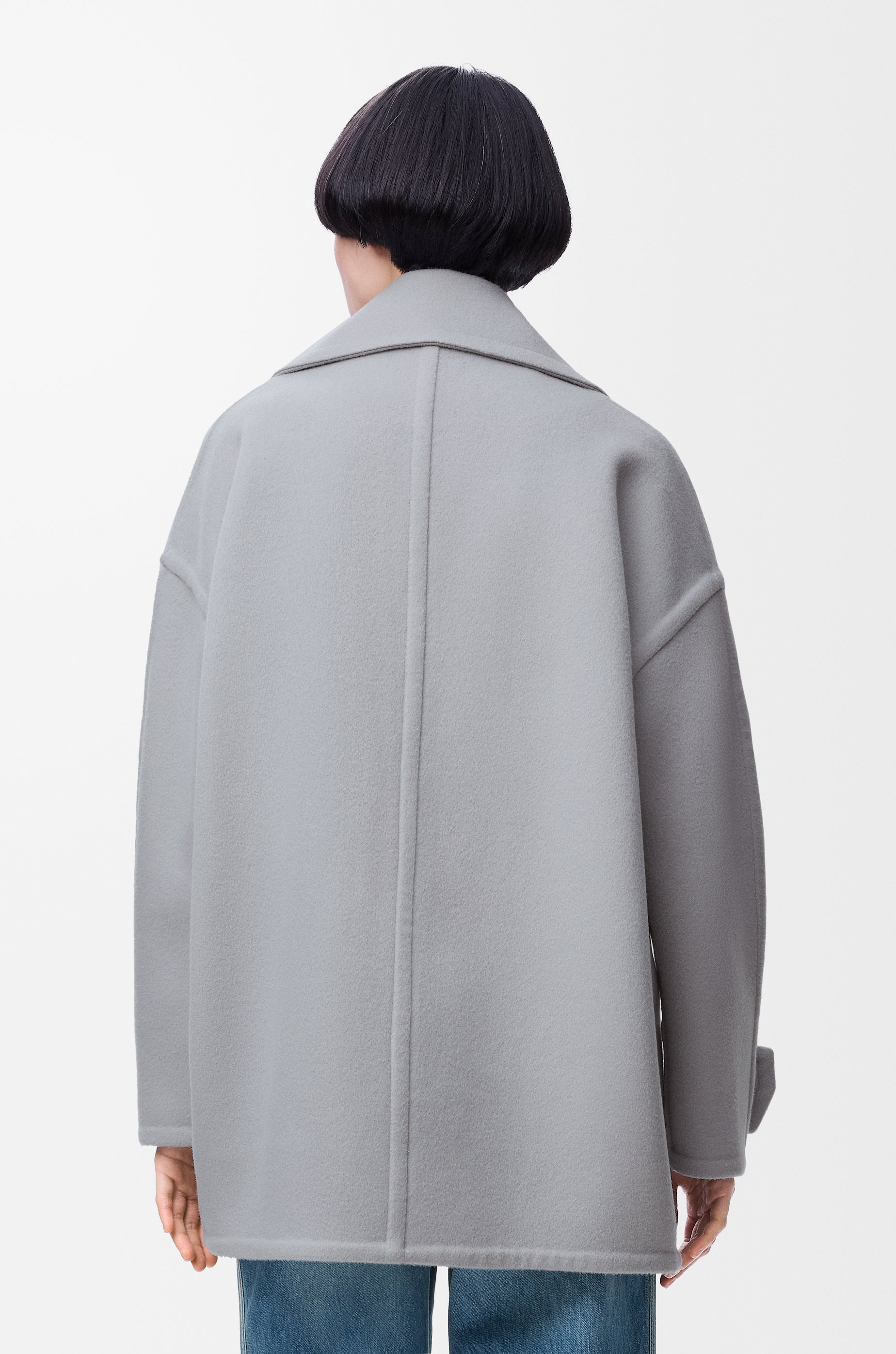 Pebble peacoat in wool - 4