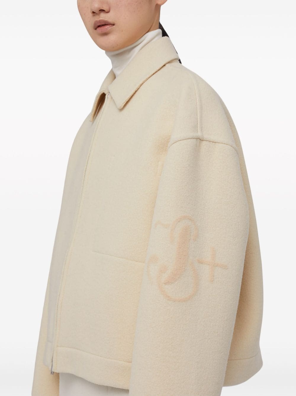 logo-embellished virgin-wool jacket - 5