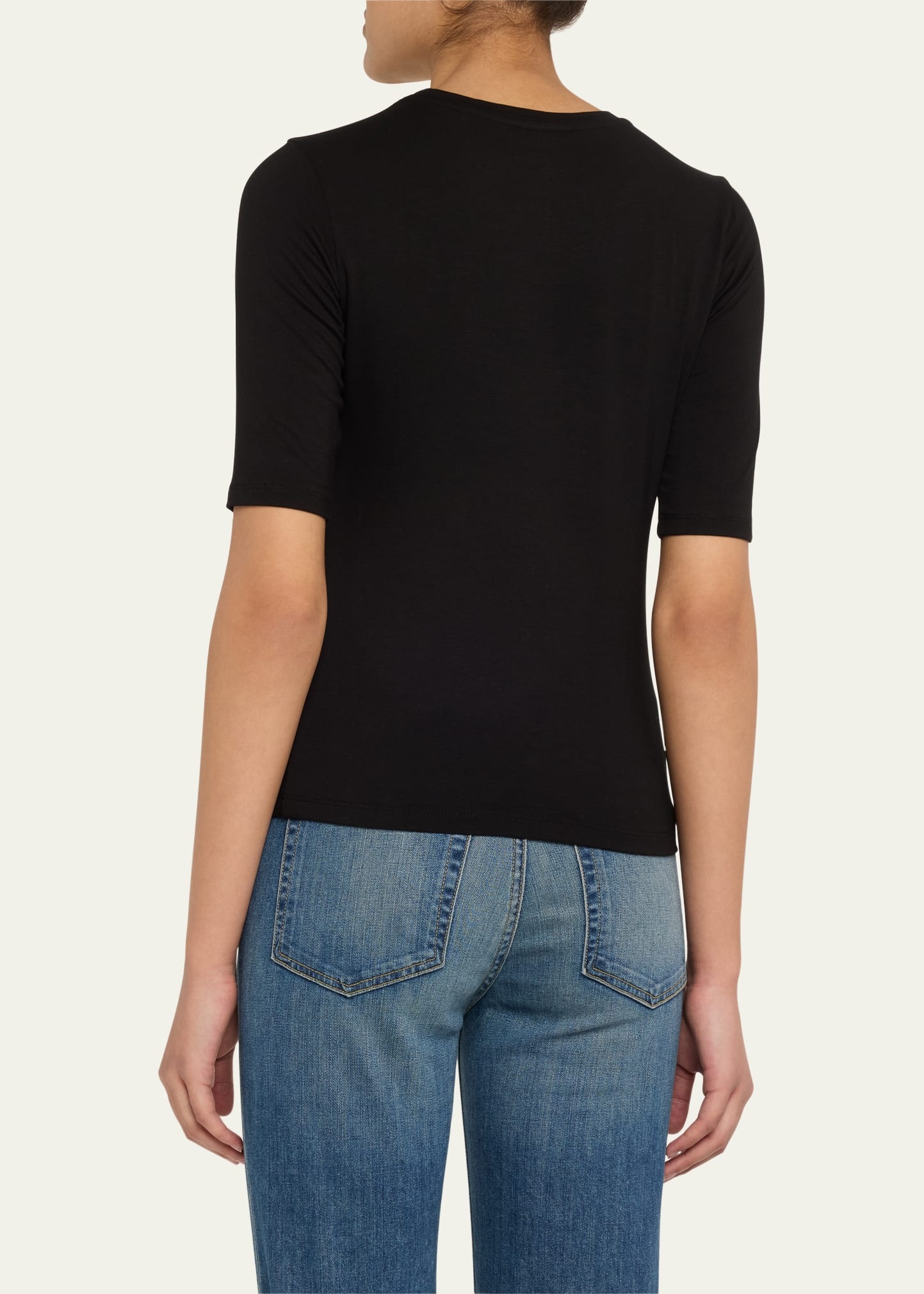 Saundra Crewneck Half-Sleeve Top - 3