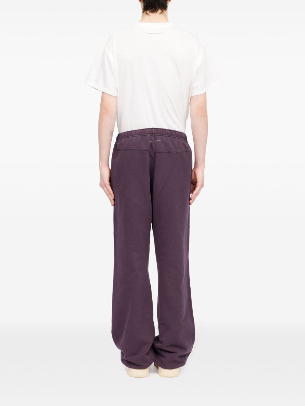 Numbers-print cotton track pants - 4