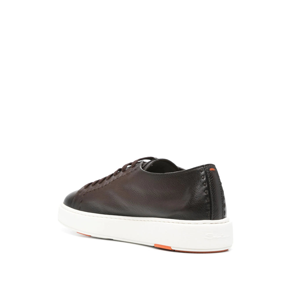 Santoni Brown Trainers - Low-Tops Men - 4