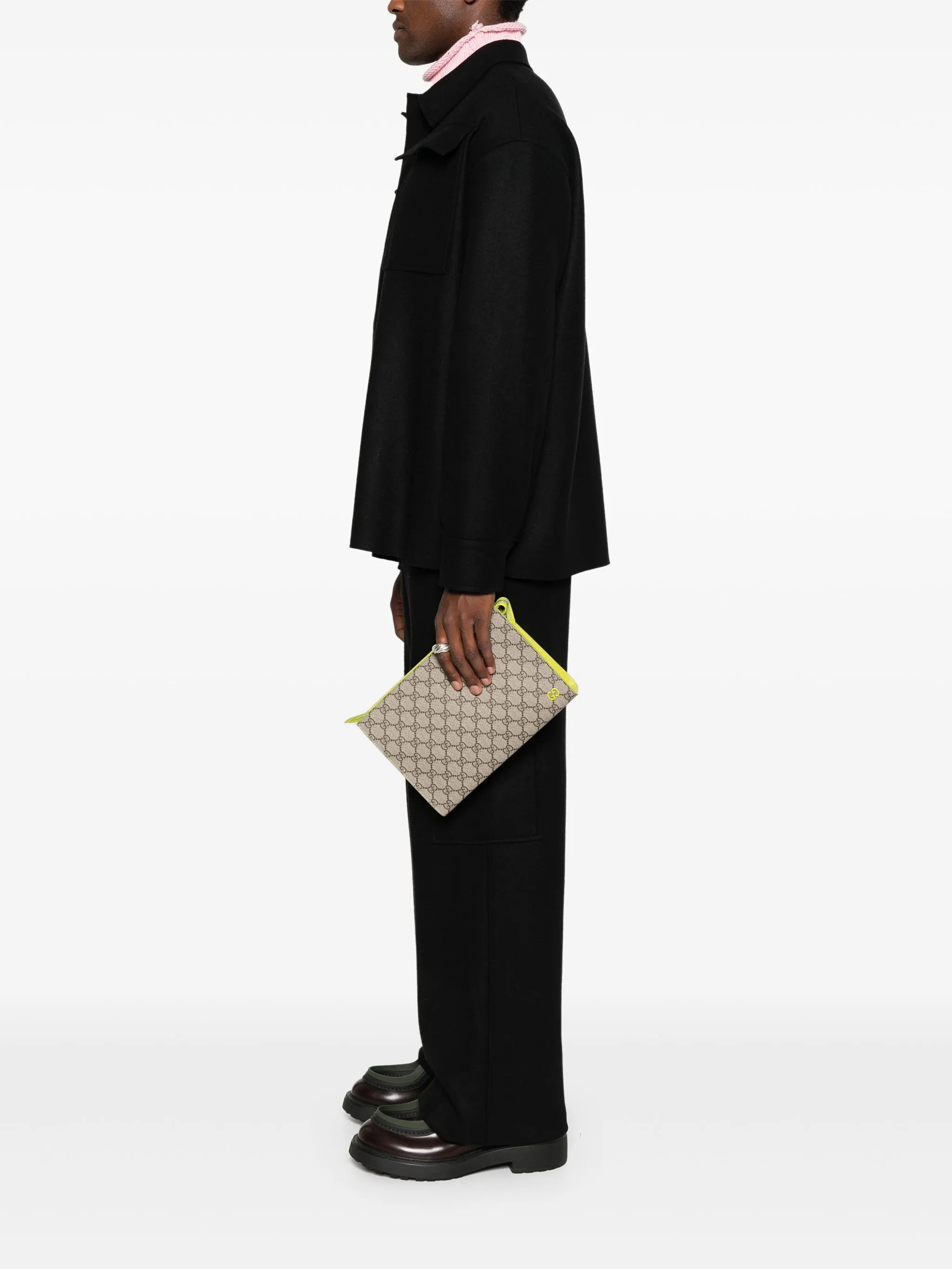 Gucci Small GG Canvas Clutch Bag - 3