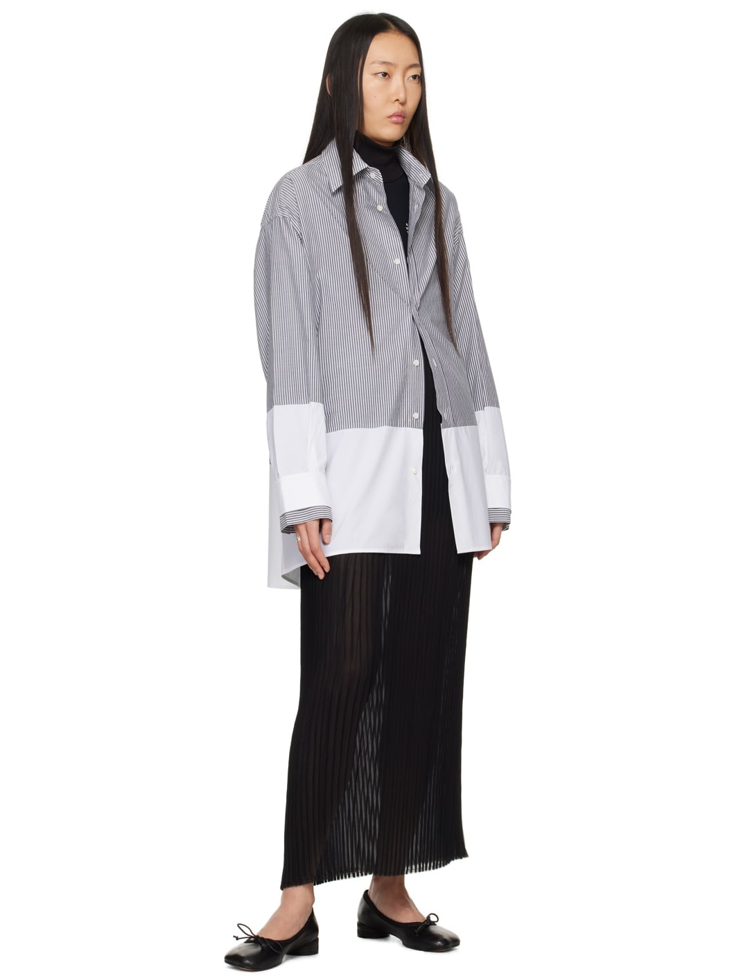 Black Sheer Maxi Skirt - 4