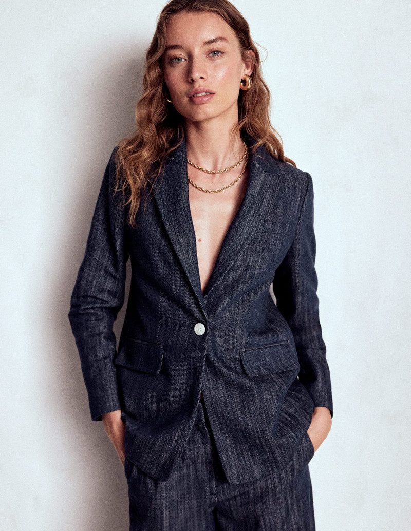 Woodbridge Twill Blazer-Navy, Indigo 6