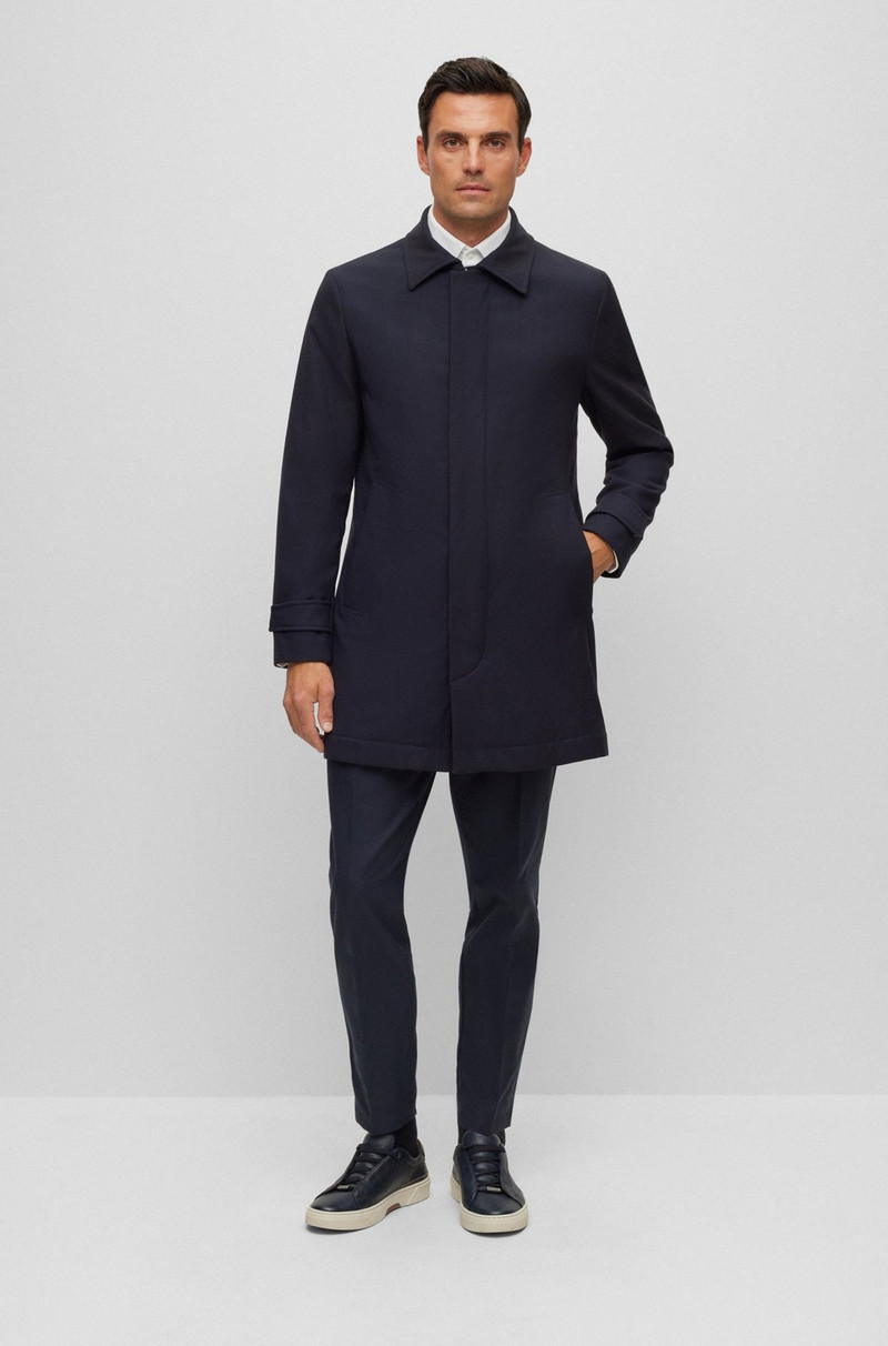 BOSS REGULAR-FIT COAT IN A RAIN-RESISTANT WOOL BLEND outlook