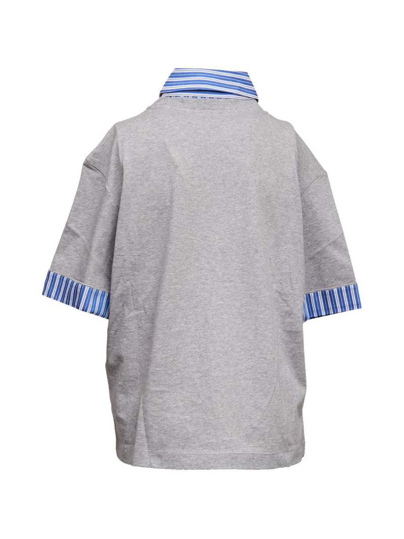 N°21 contrast detail collared t-shirt outlook