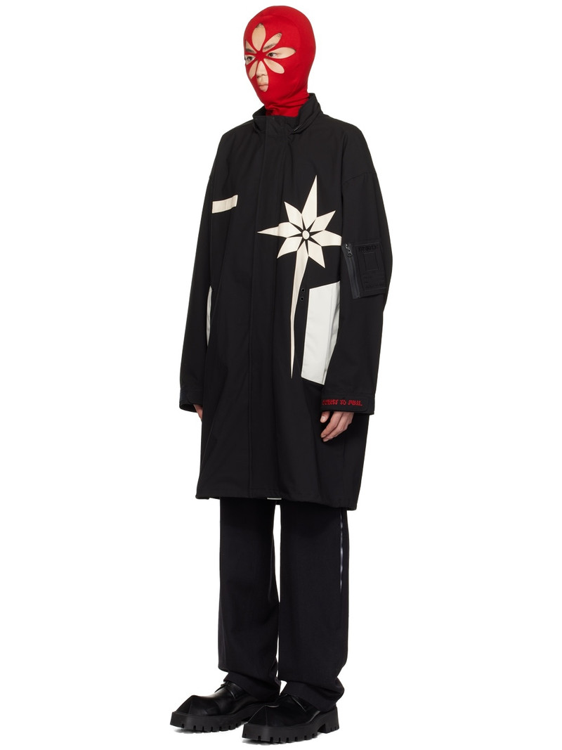 KUSIKOHC Black Paneled Coat outlook