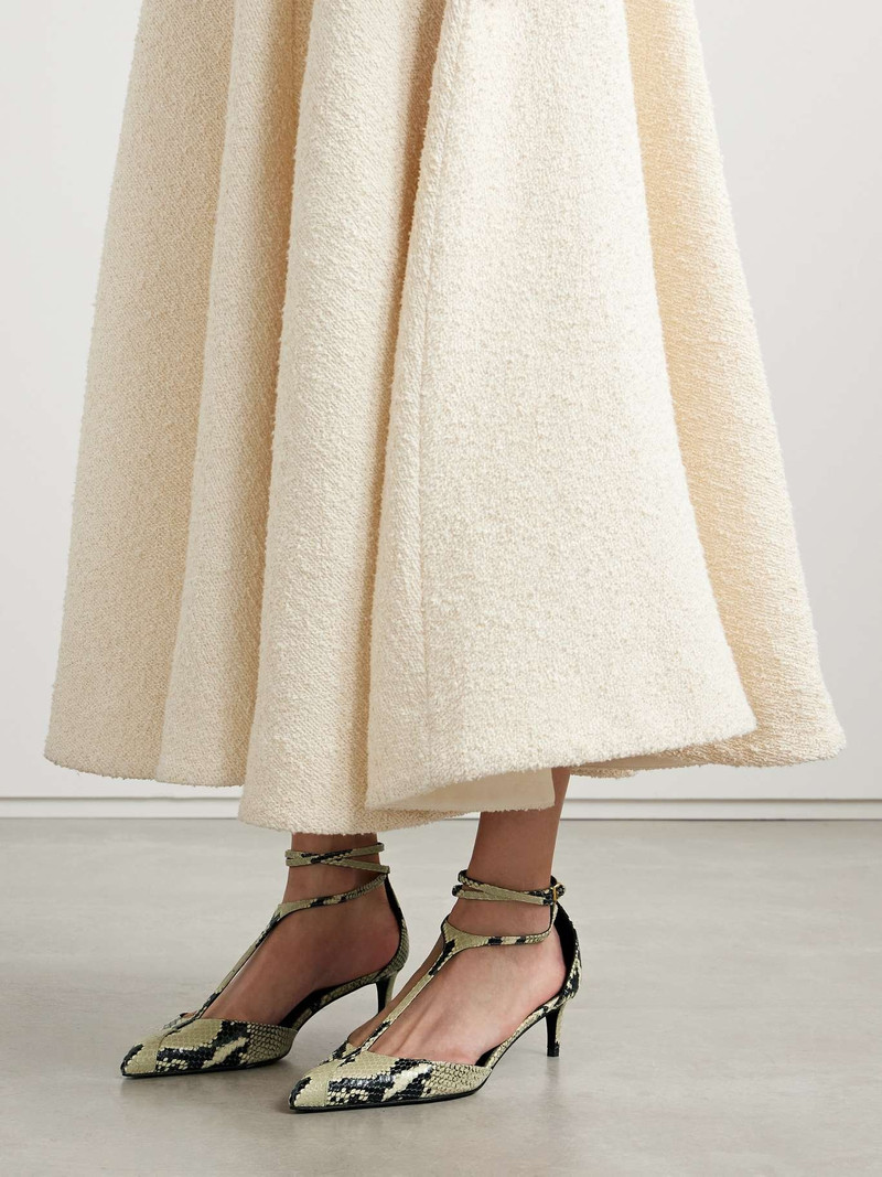 KHAITE Mia snake-effect leather pumps Snake print outlook