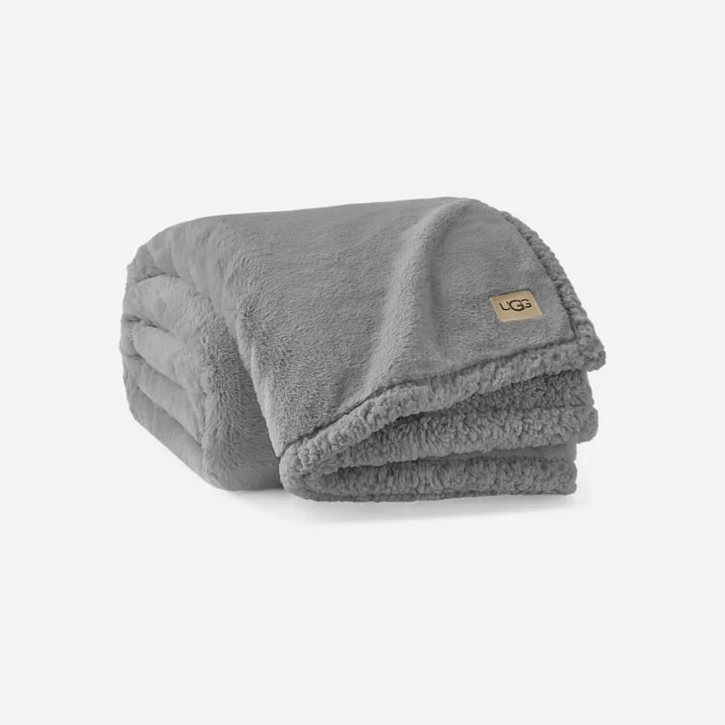 ® Cynthia Throw 50" x 70" Polyester Blankets in Seal Grey - 1
