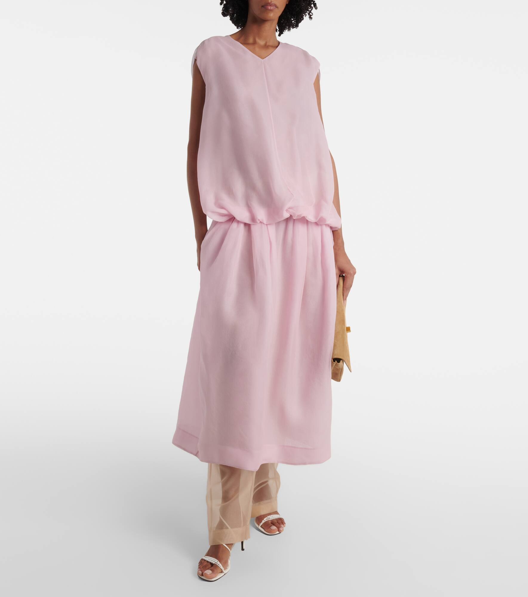 Trenton silk-blend organza wide-leg pants - 2