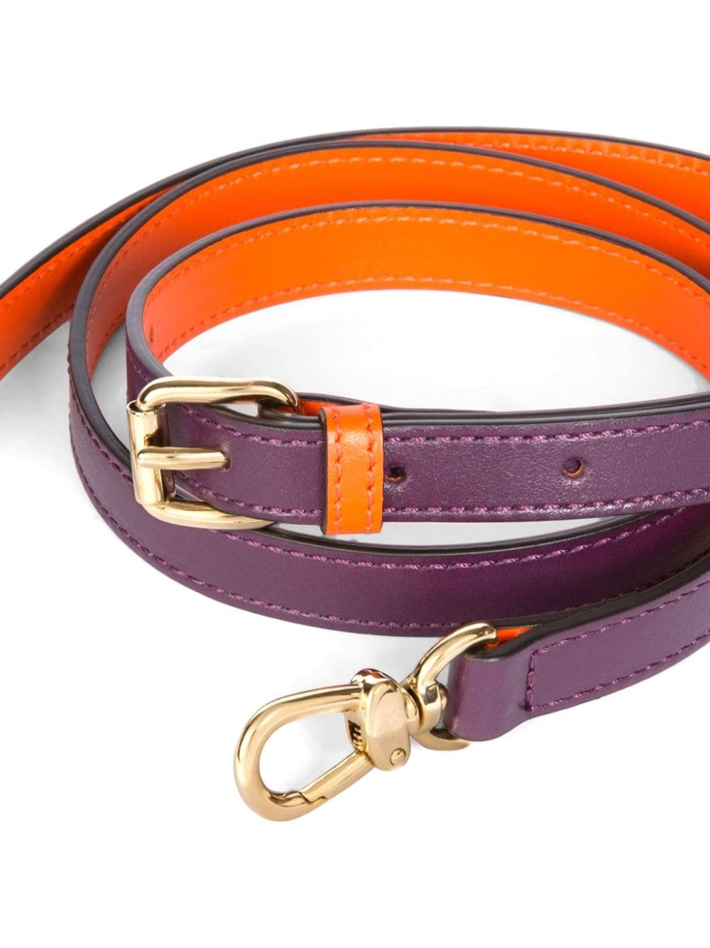 colour-block leather shoulder strap - 2