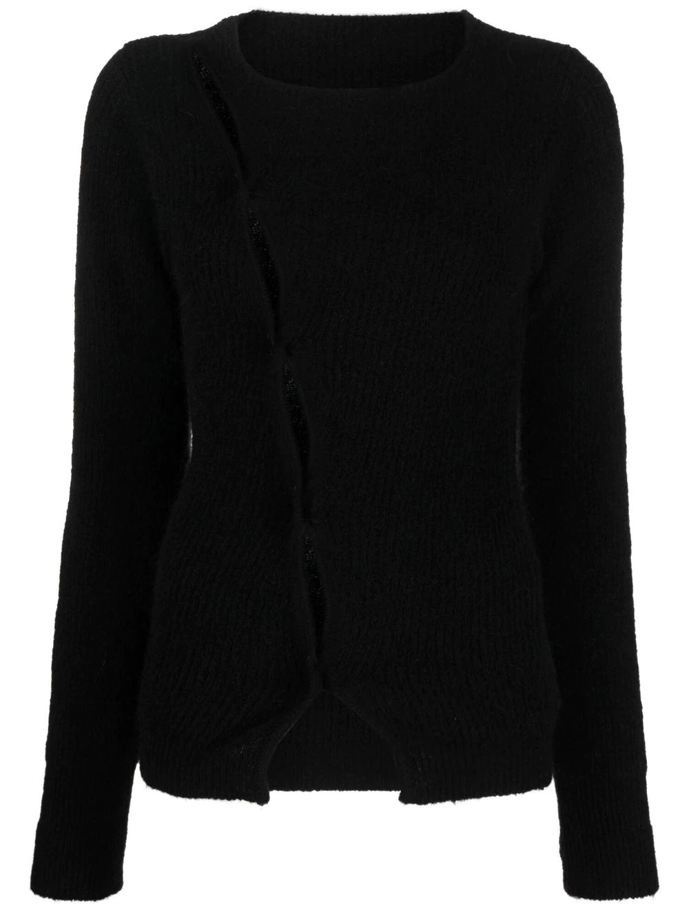 Pau asymmetric knitted cardigan - 1