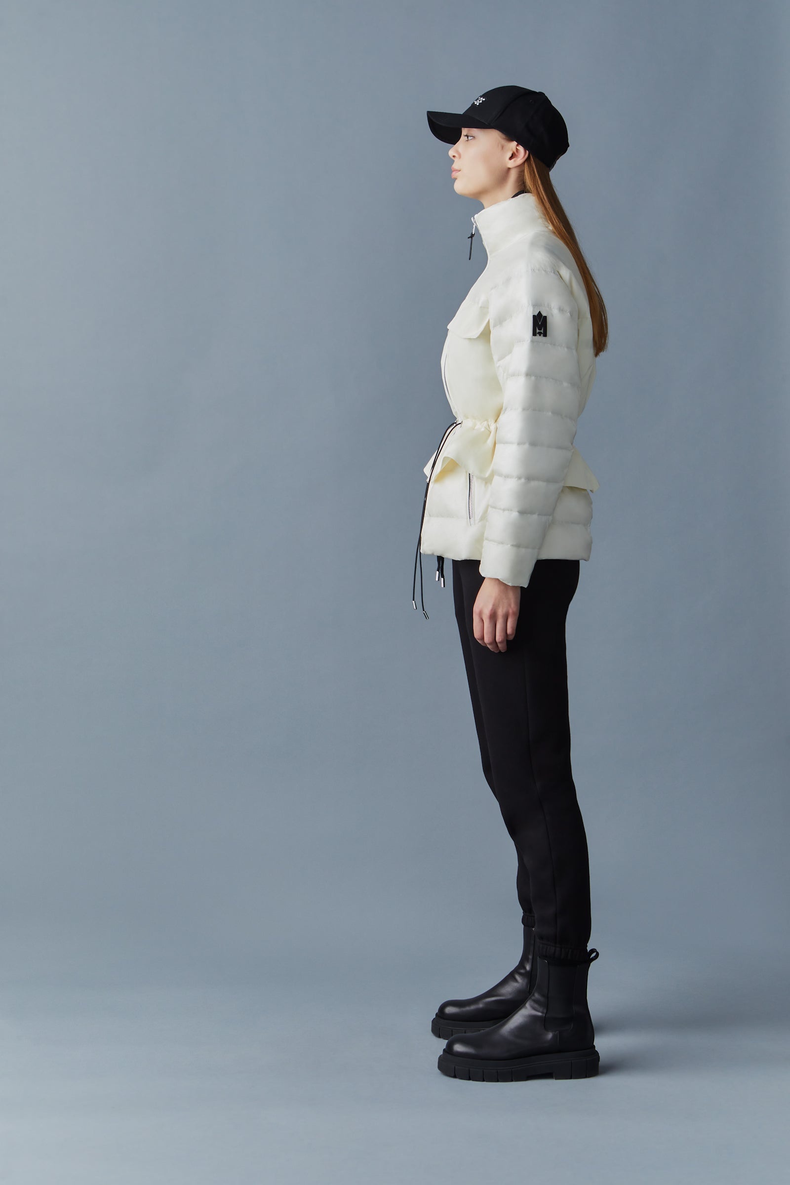 HEIDEE Mixed-media field jacket with peplum for ladies - 3