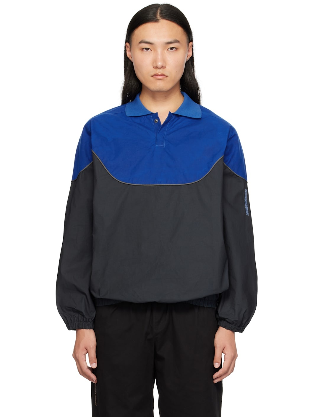 Blue & Black Pullover Polo - 1
