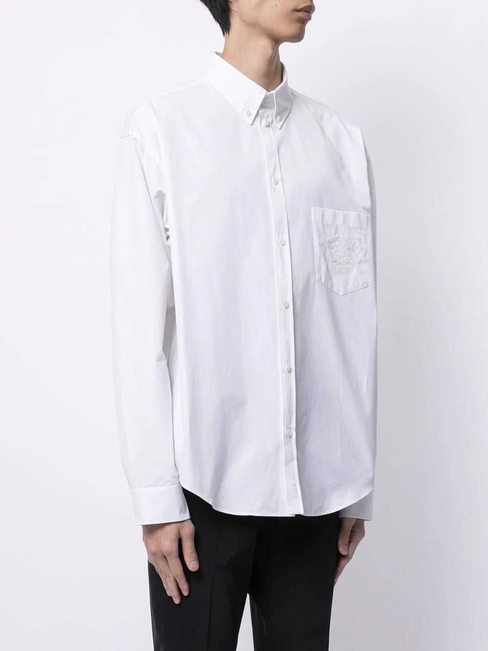 long-sleeve button-fastening shirt - 3