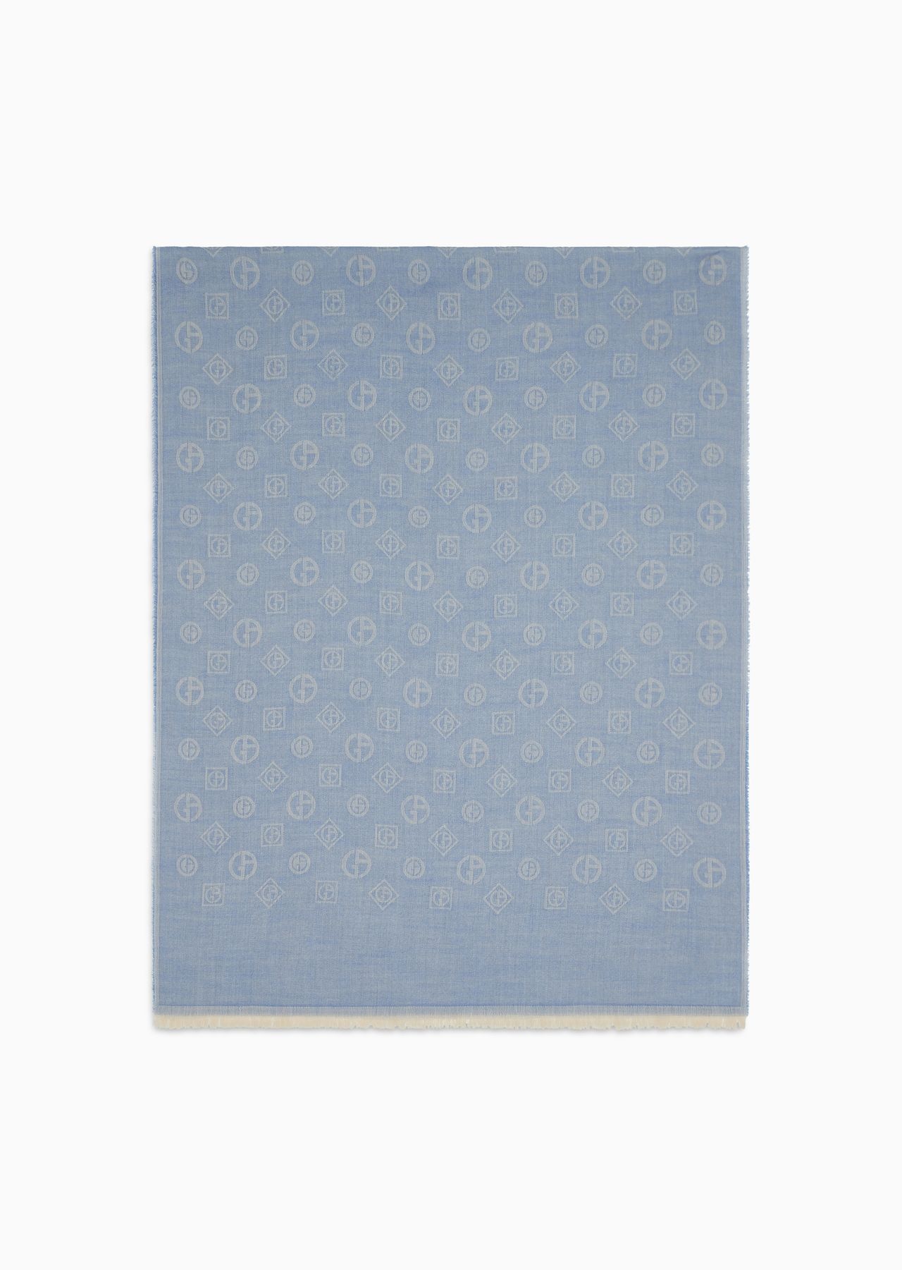Monogram jacquard cashmere stole - 1
