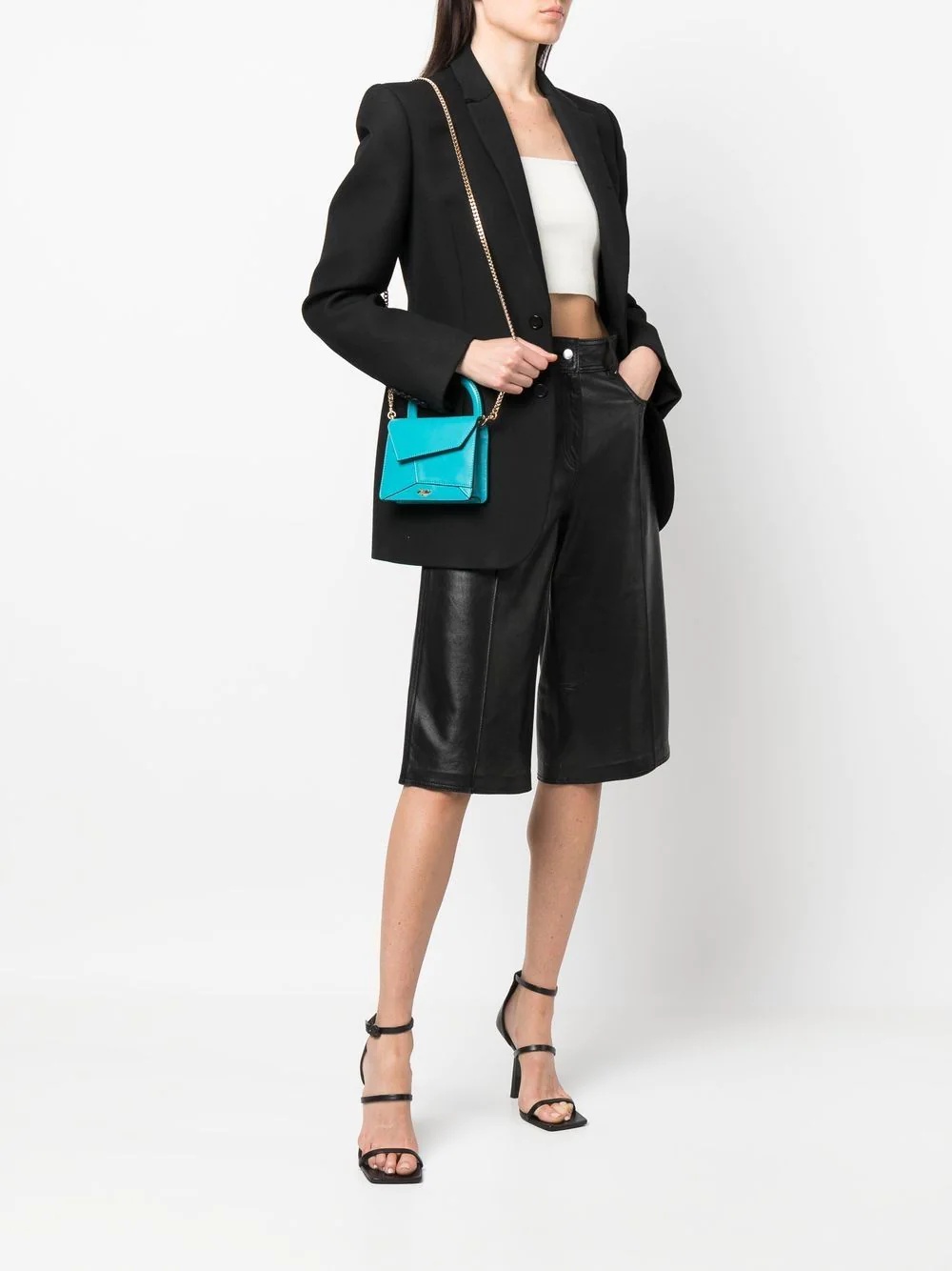 asymmetrical leather mini bag - 2
