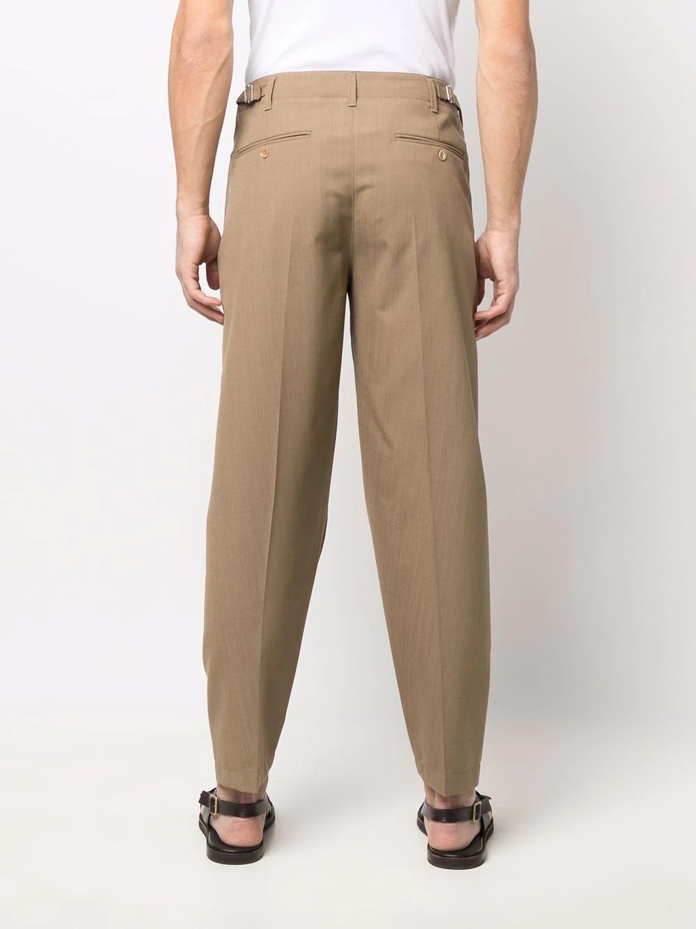 straight-leg tailored trousers - 4