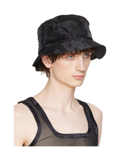 FENG CHEN WANG Black Jacquard Bucket Hat outlook