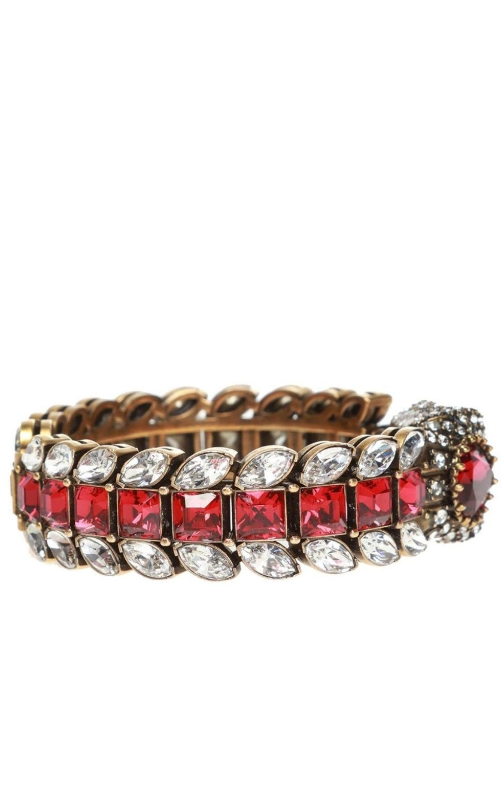 Snake Motif Crystal-embellished Bracelet - 3