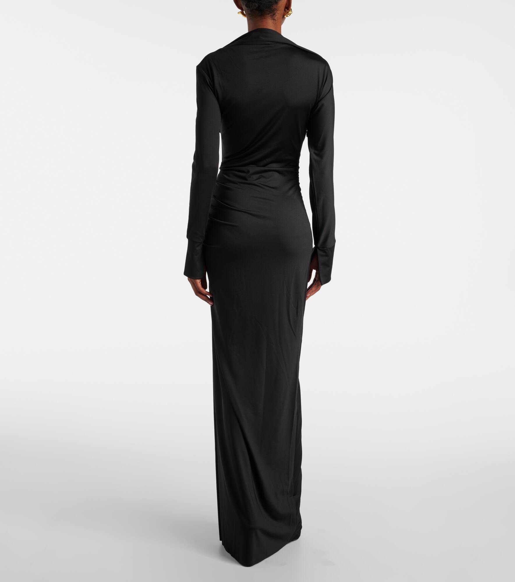 Ruched asymmetric gown - 3