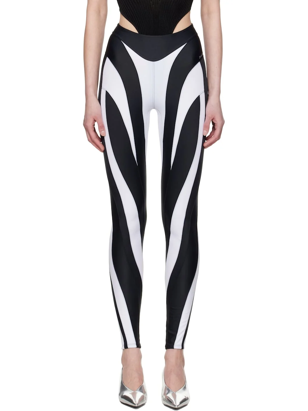 Black & White Eco Sport Lycra Leggings - 1