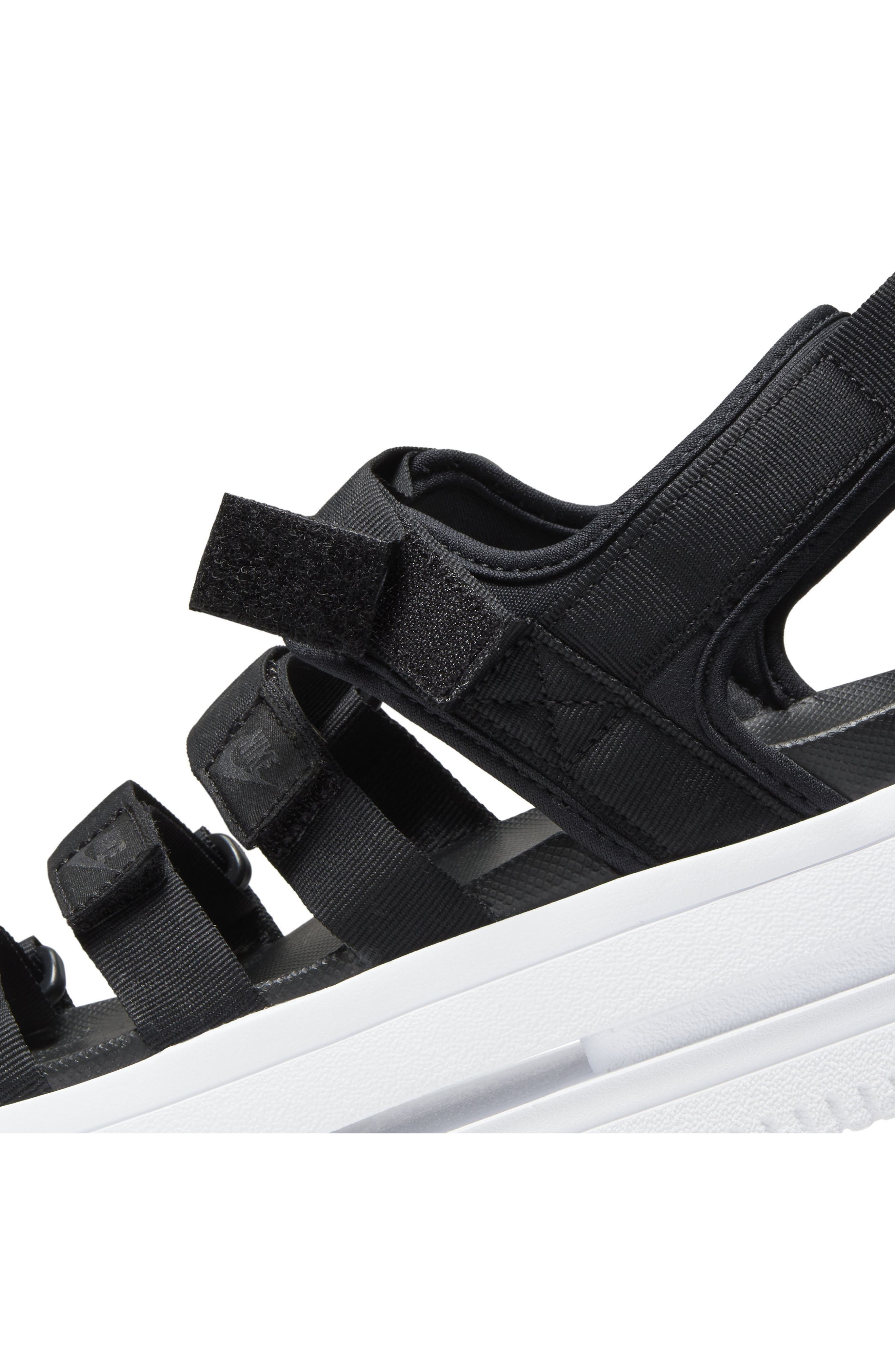 Nike Icon Classic Platform Sandal in Black/White/White at Nordstrom - 6