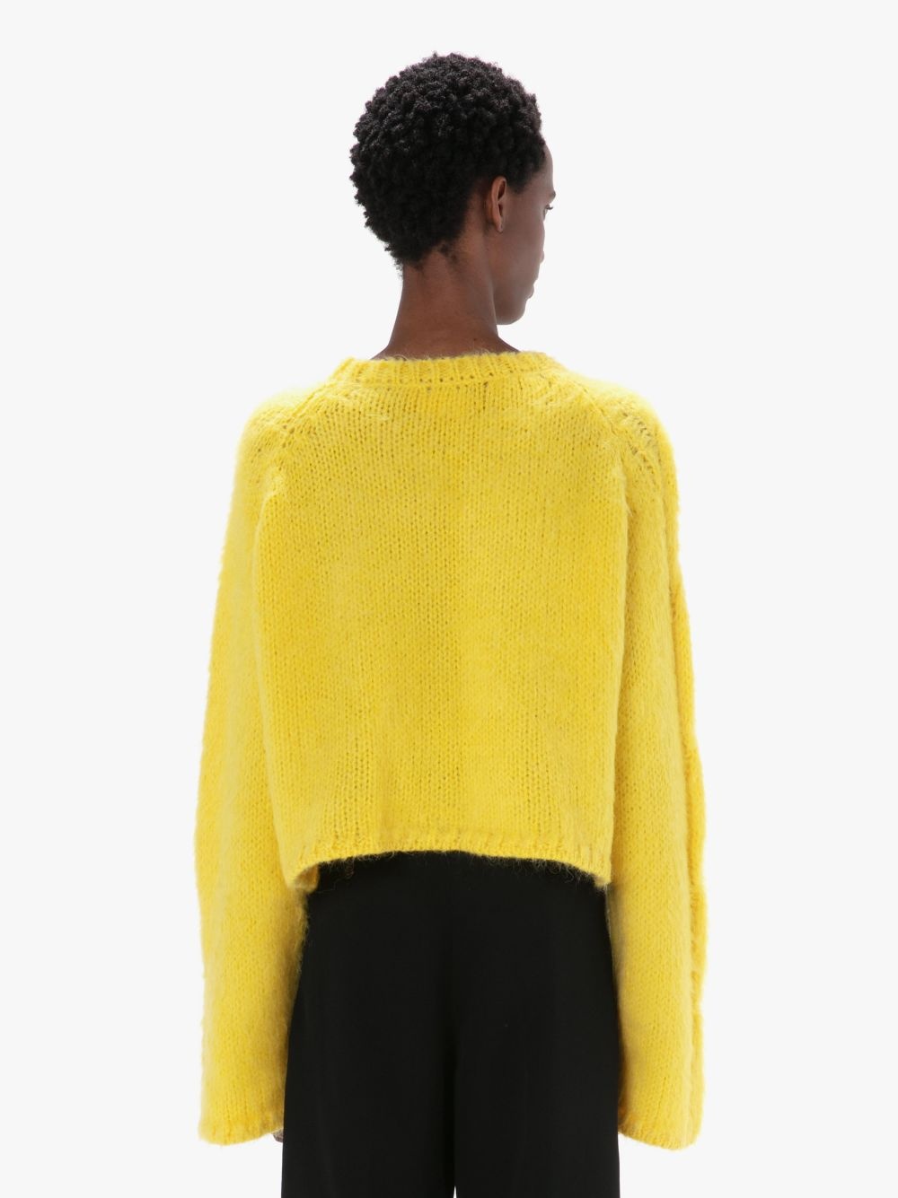 CROPPED CABLE KNIT SWEATER - 3