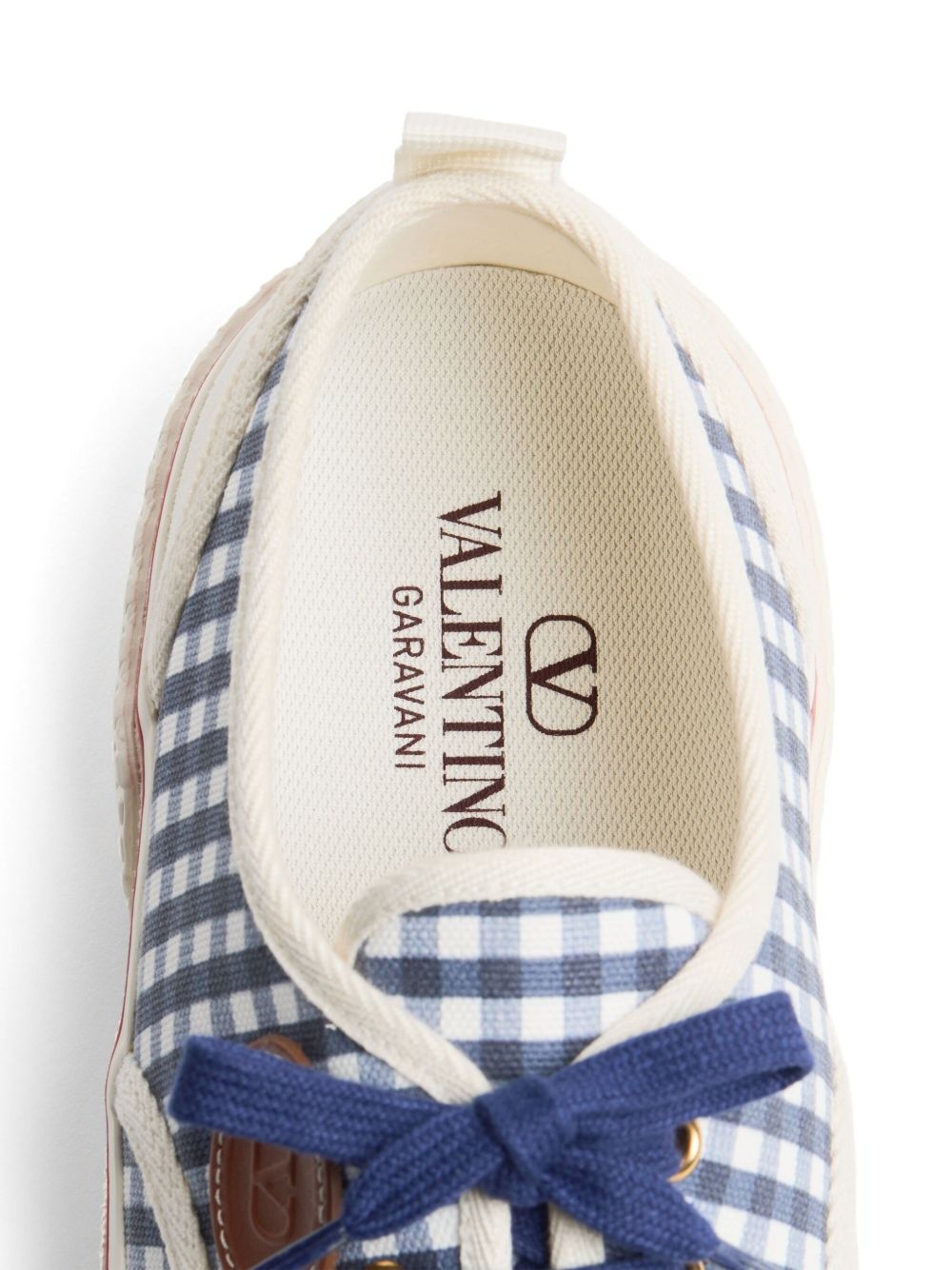 gingham-check sneakers - 5
